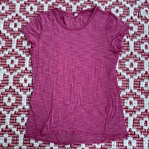 LULULEMON heathered pink Another Mile short sleeve tee 6